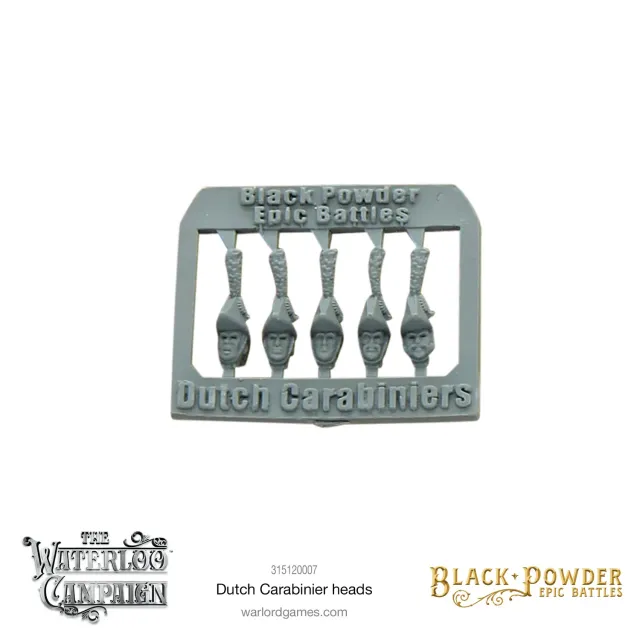Bolt Action Black Powder Epic Battles Dutch Carabinier heads têtes