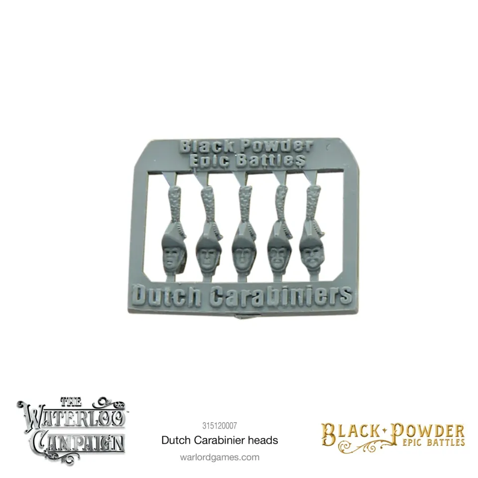 Bolt Action Black Powder Epic Battles Dutch Carabinier heads têtes