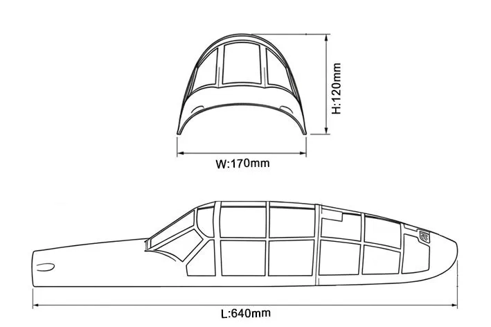 Black Horse Model BH180 Mitsubishi A6M Zero verrière 60 cc