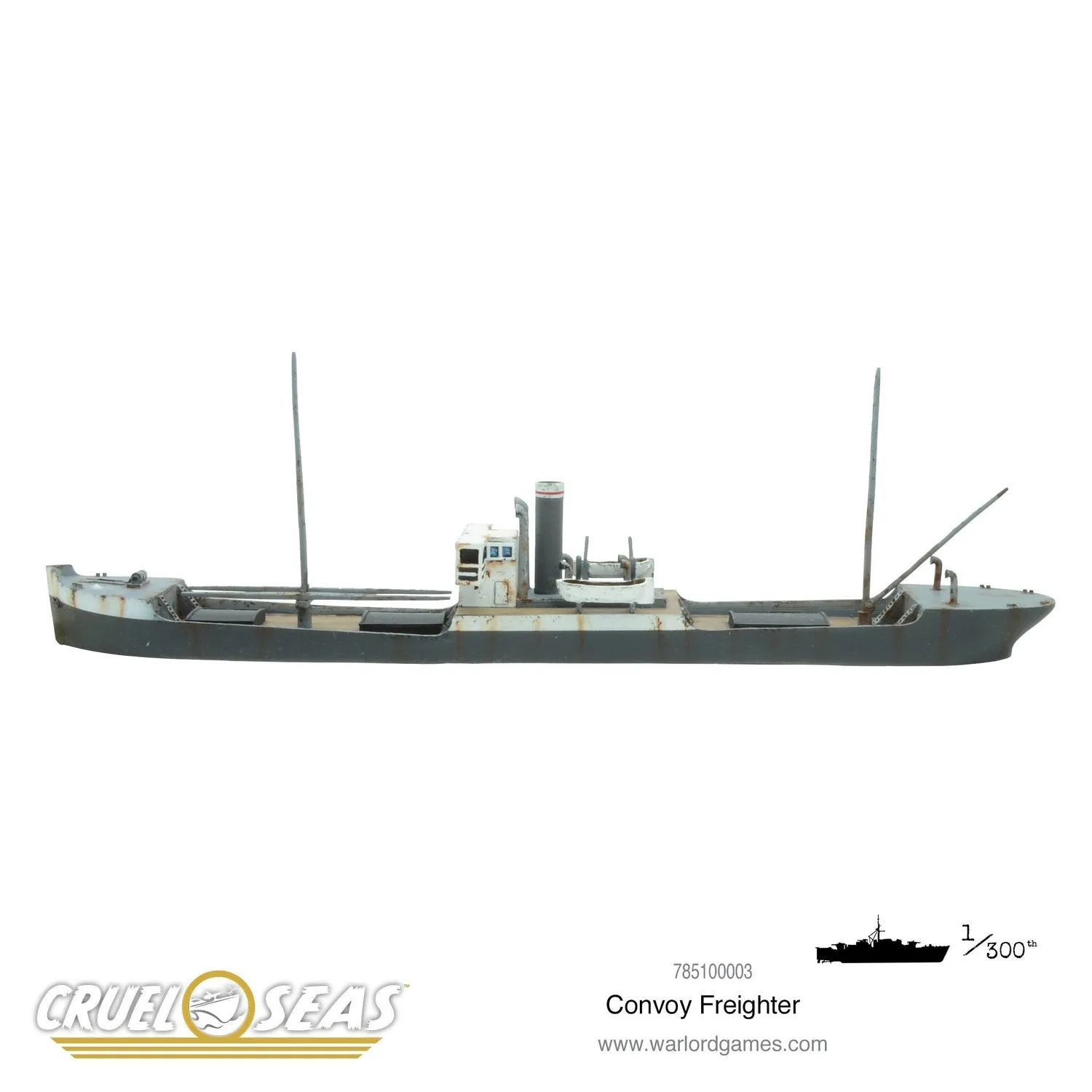 Bolt Action Cruel Seas Convoy Freighter navire résine métal