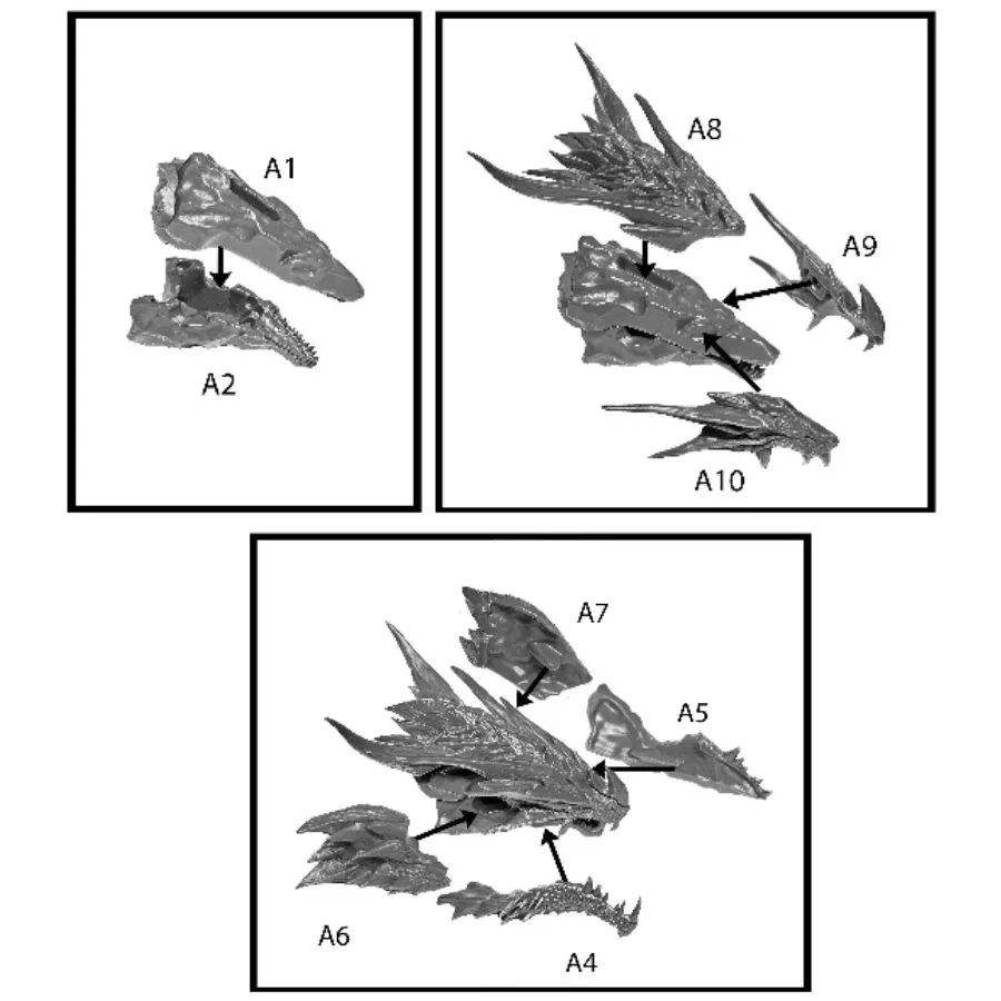 Bolt Action Argloth Rivelwyr dragon fantasy plastique 290 mm