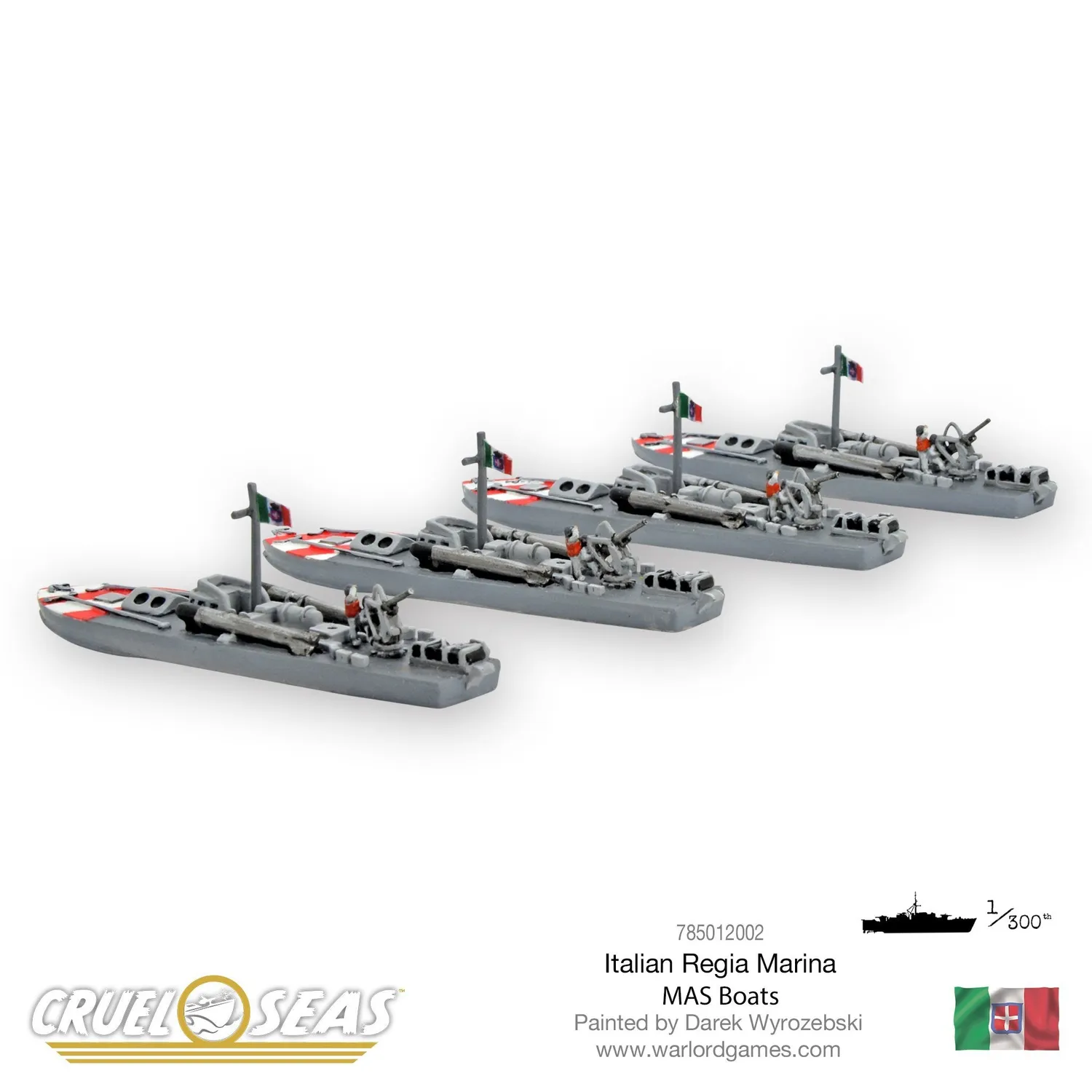 Warlord Games Cruel Seas Italian MAS boats vedettes 2 pièces