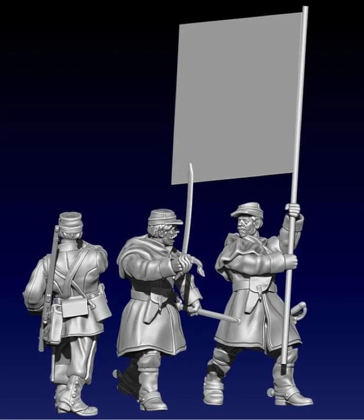 Des Tranchées aux Barricades Gardes Mobiles commandement fichier STL 28mm