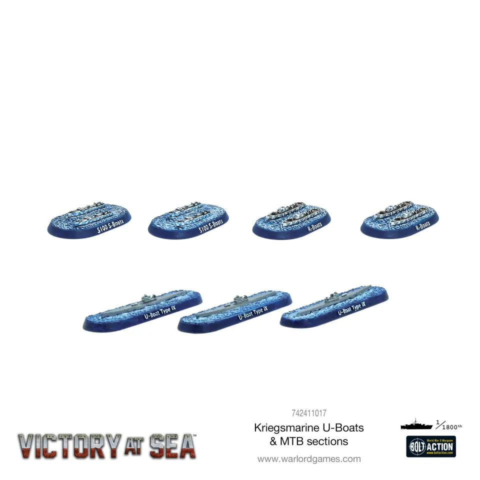 Bolt Action Victory at Sea Kriegsmarine U-Boats & MTB sections navires