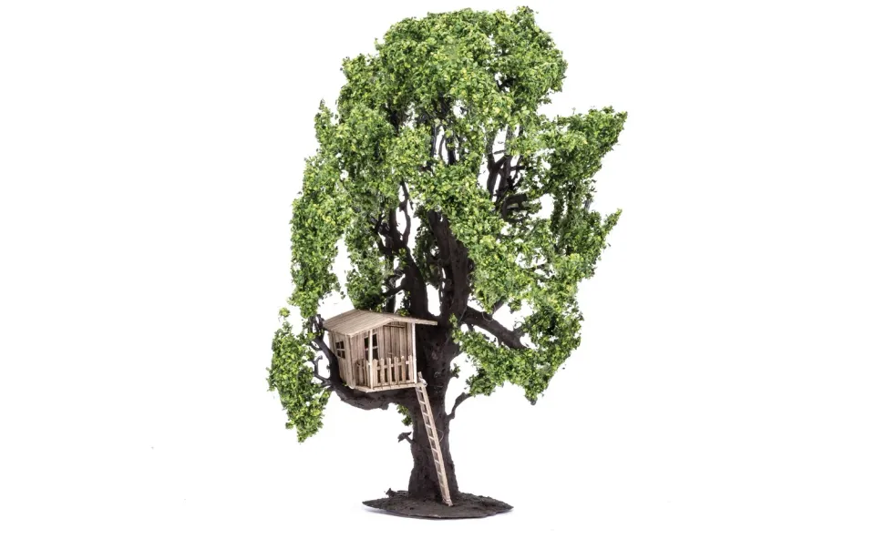 Bolt Action Arbre avec cabane décor 15 cm 1/76