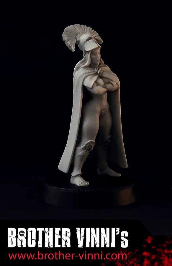 Brother Vinni Female Greek Hoplite Commander figurine résine 28 mm