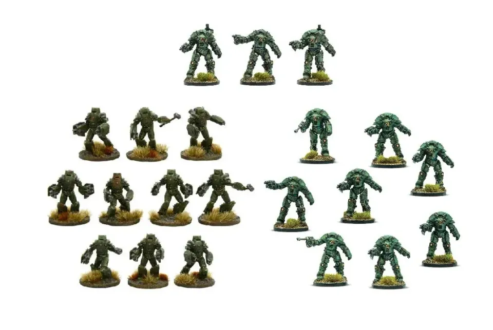 Bolt Action Konflikt 47 Soviet Bloc Heavy Infantry Platoon figurines