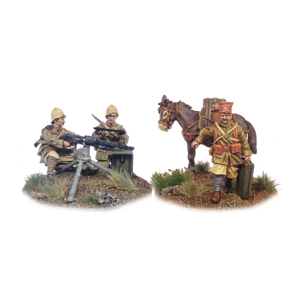 Des Tranchées aux Barricades Mitrailleuse française au Levant figurine 28mm