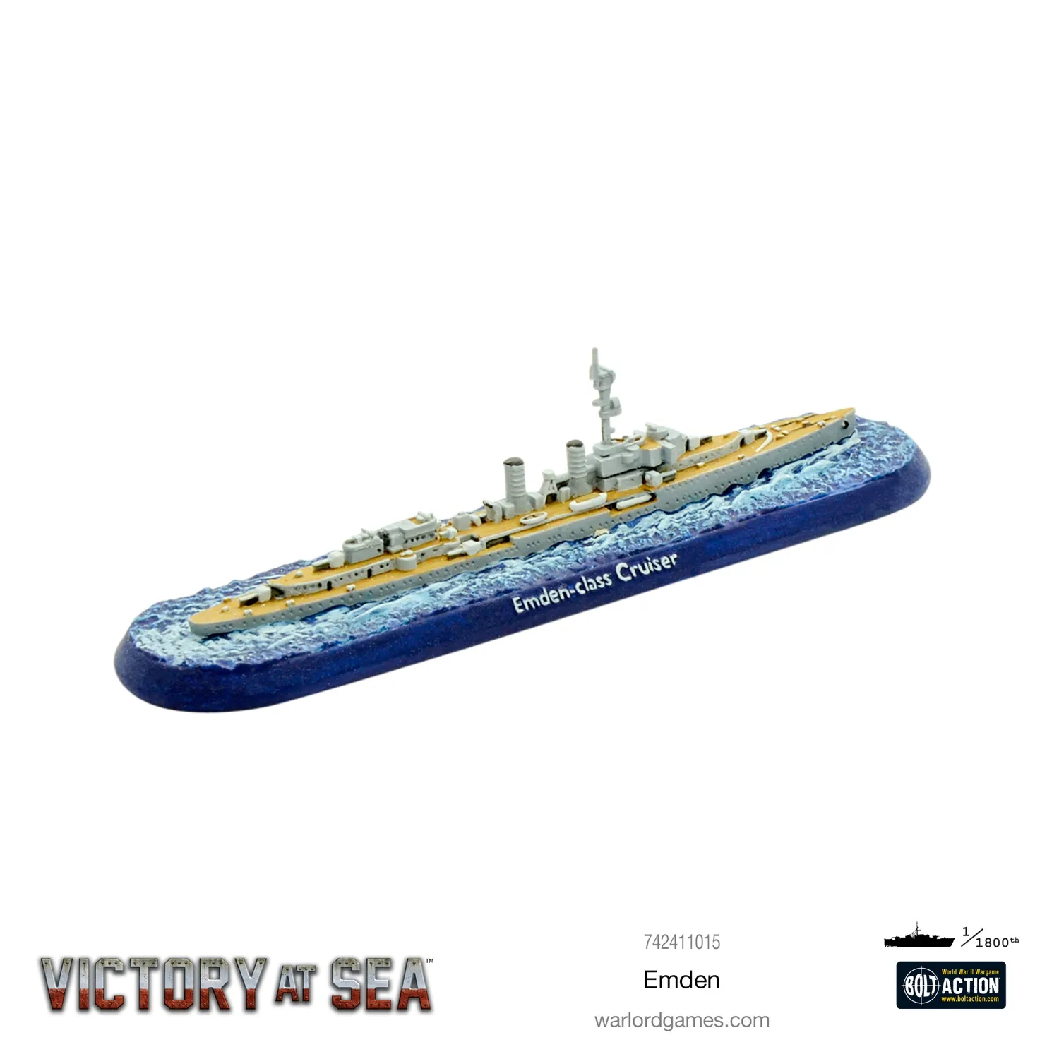 Warlord Games Victory at Sea Emden navire résine et métal
