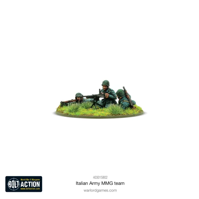 Bolt Action Italian Army MMG team équipe mitrailleuse métal Breda M37