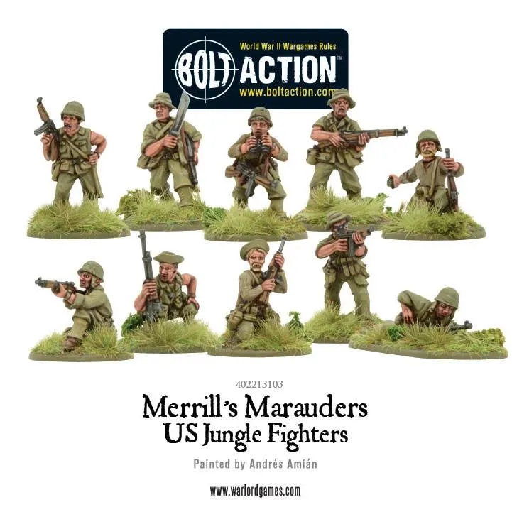 Bolt Action Merrill's Marauders Squad figurines infanterie US