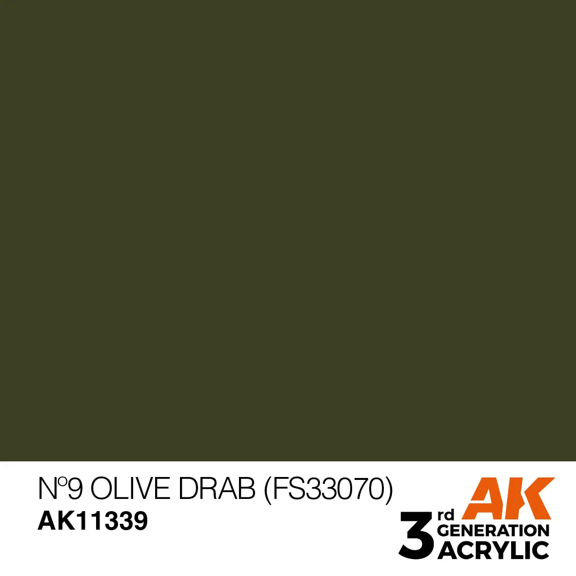 AK Interactive 3Gen Olive Drab N9 peinture 17ml vert