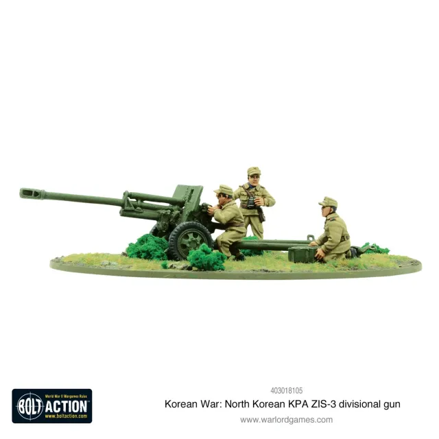 Bolt Action Korean War KPA ZIS-3 canon divisionnaire métal