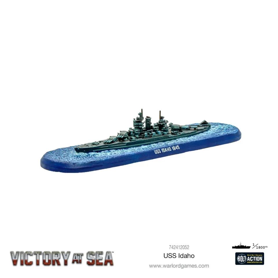 Bolt Action Victory at Sea USS Idaho cuirassé résine