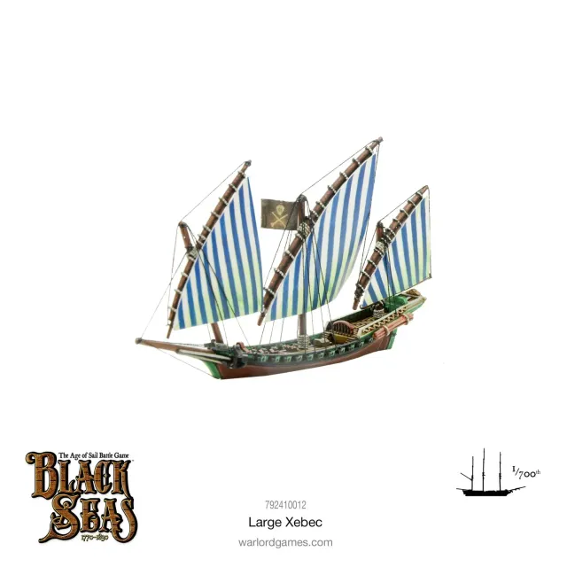 Bolt Action Black Seas Large Xebec navire résine