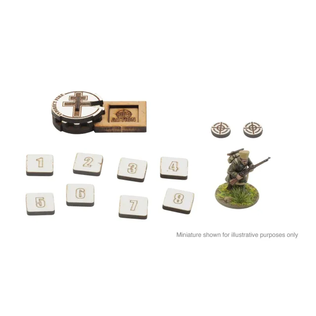 Bolt Action Zeroing In Markers Français Libres MDF lot de 2