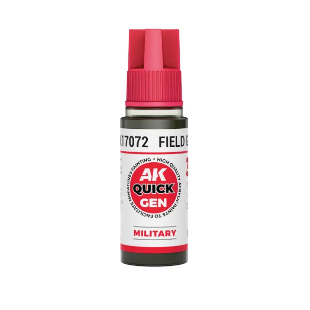 AK Interactive QuickGen Field Grey peinture 18 ml gris-vert