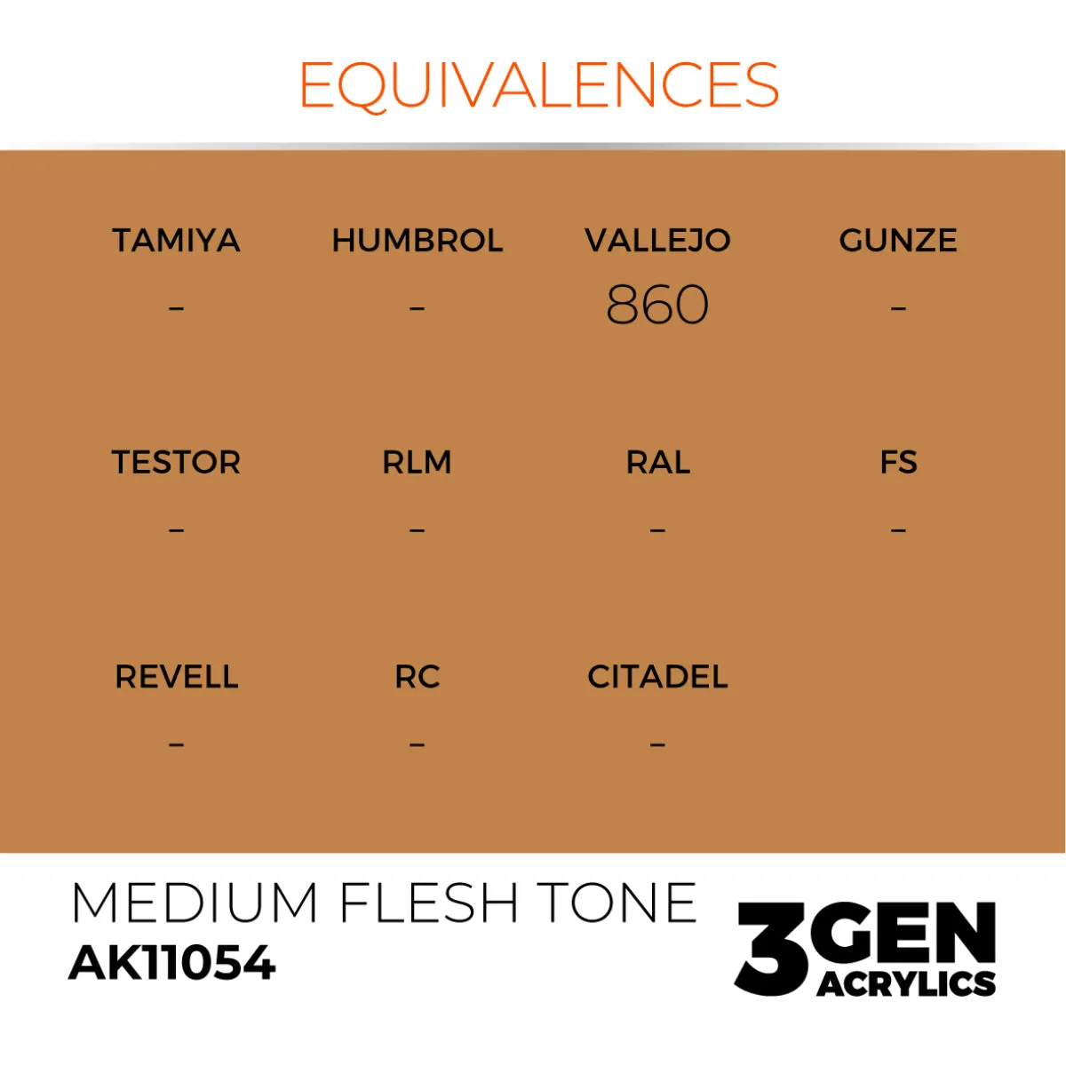 AK Interactive 3Gen Medium Flesh Tone peinture 17 ml chair