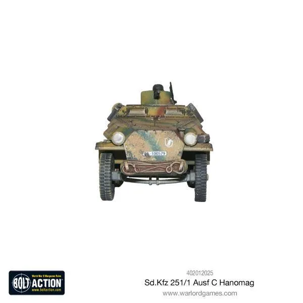 Bolt Action Sd.Kfz 251 C Hanomag half-track plastique