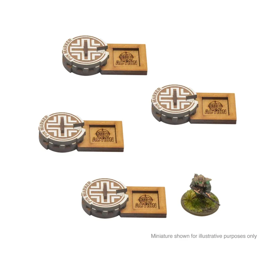 Bolt Action MDF Unit Pin Markers Germany marqueurs x4