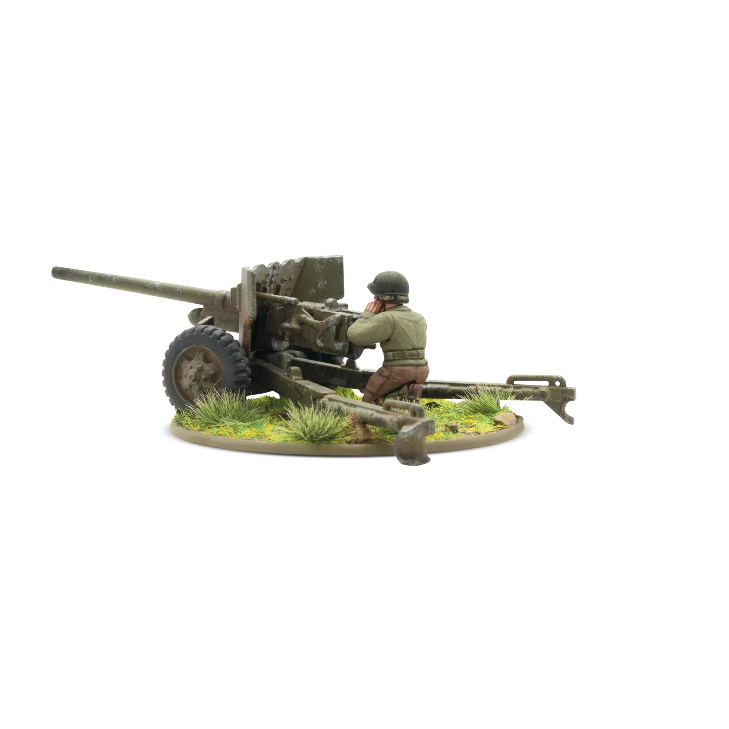 Bolt Action US 57mm anti-tank gun canon antichar plastique