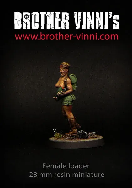 Brother Vinni Loader Female Guard figurine résine 28mm soldate