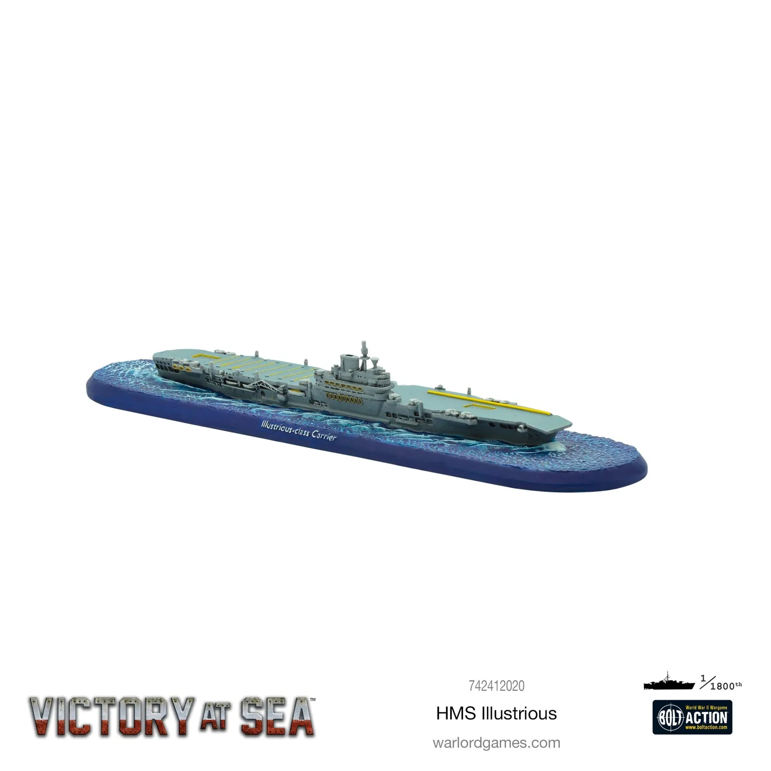 Bolt Action Victory at Sea HMS Illustrious porte-avions résine