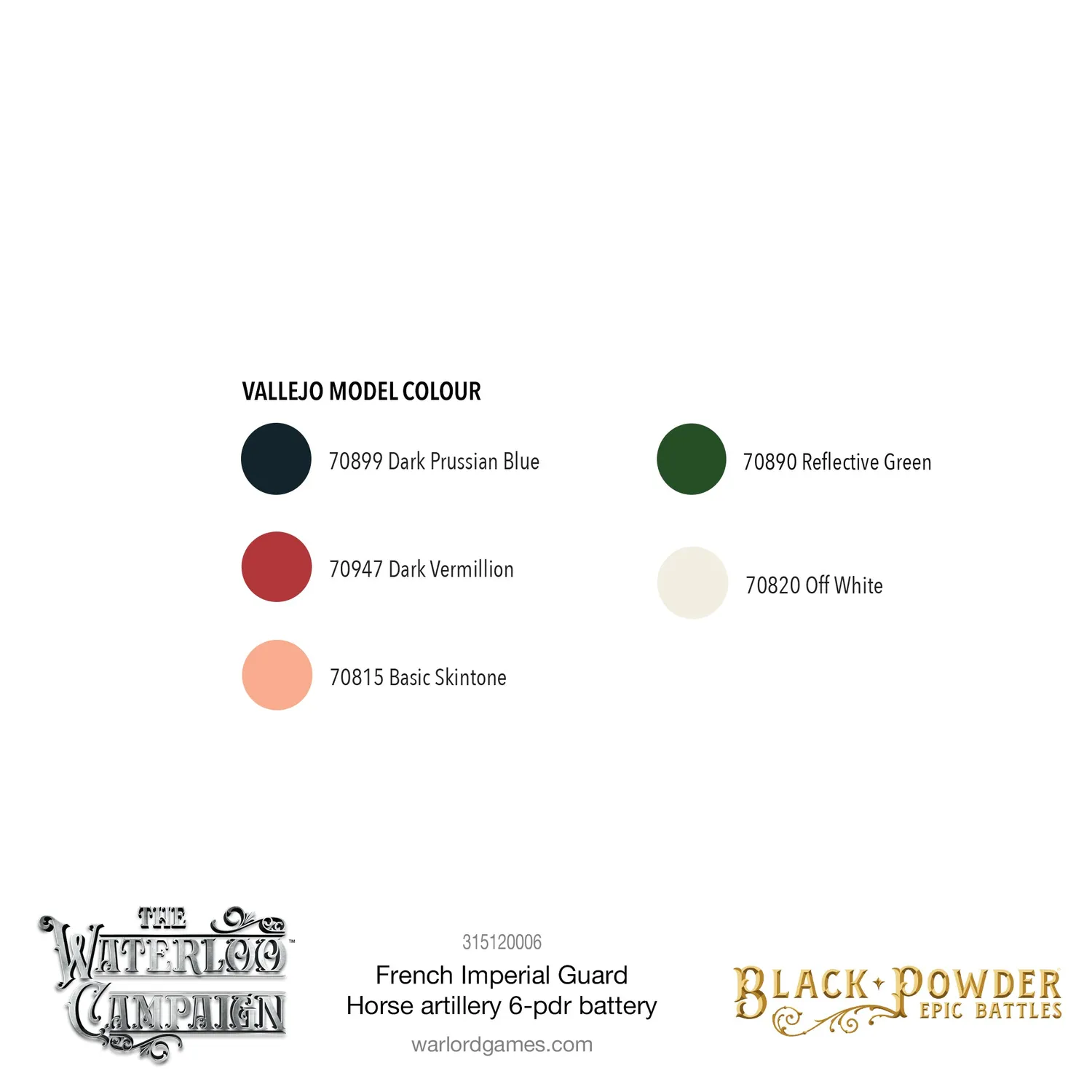 Bolt Action Black Powder Epic Battles: Waterloo - French Imperial Guard Horse artillery 6-pdr battery
