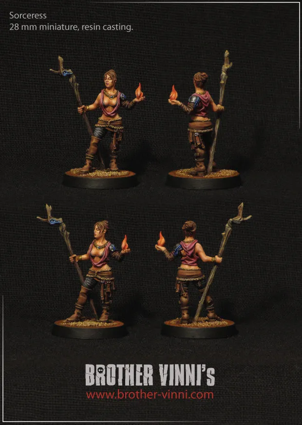 Brother Vinni Sorceress figurine résine 28mm sorcière