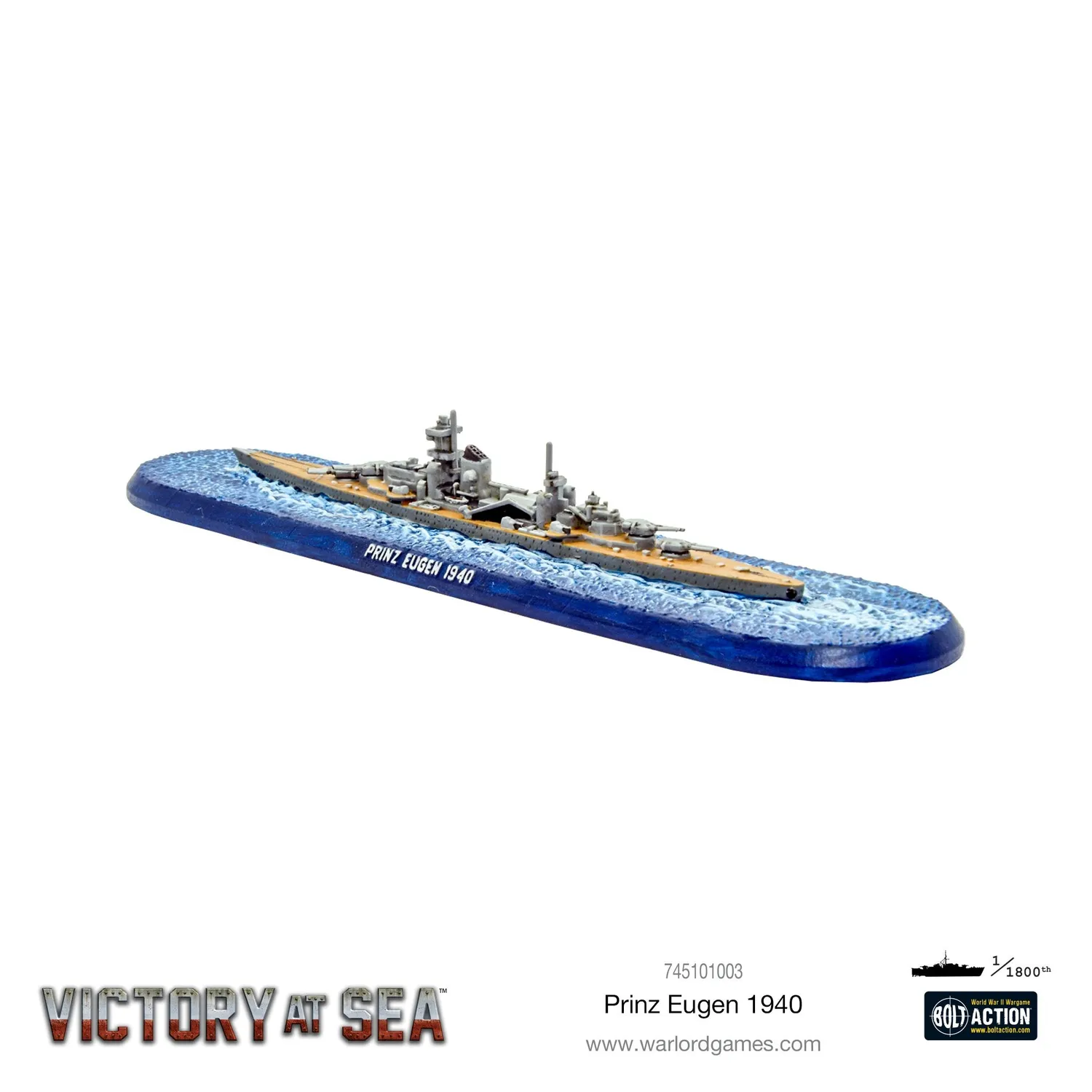 Victory at Sea Prinz Eugen croiseur Kriegsmarine résine