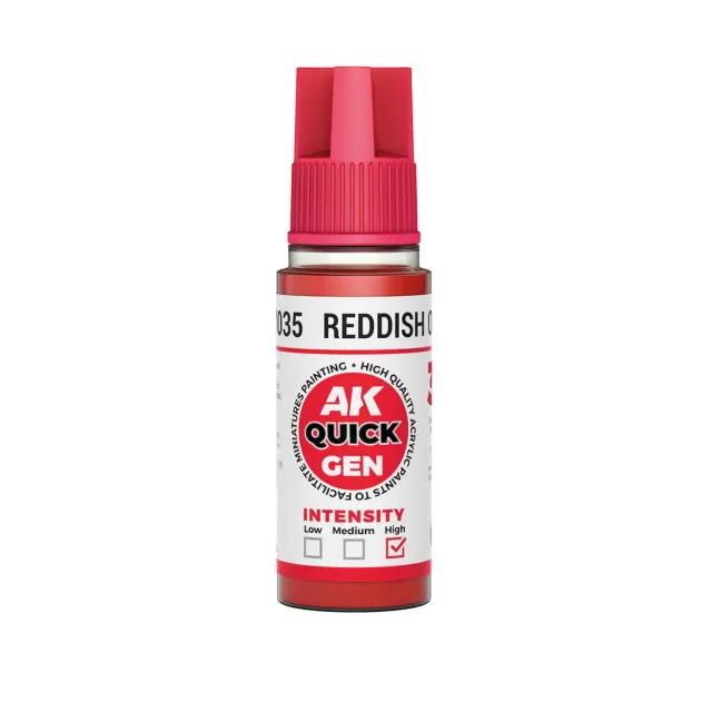 Bolt Action AK Interactive QuickGen Reddish Orange peinture acrylique 18 ml contraste