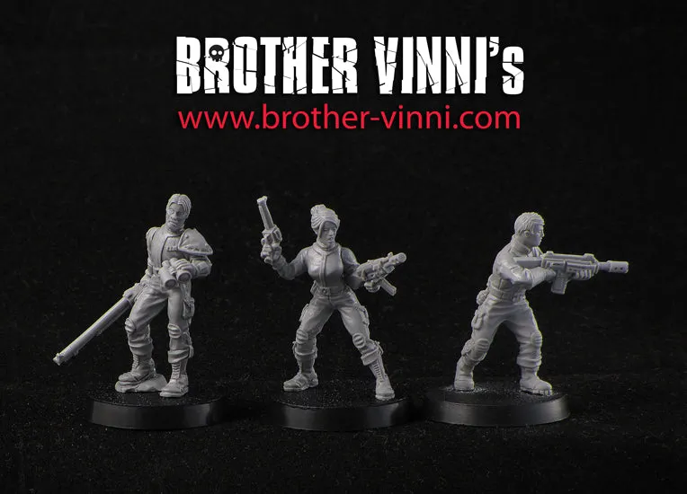 Brother Vinni Postapoc Citizens lot 3 figurines résine 28mm