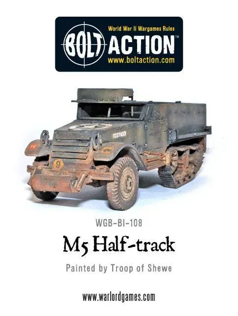 Bolt Action M5 Halftrack véhicule résine 28mm