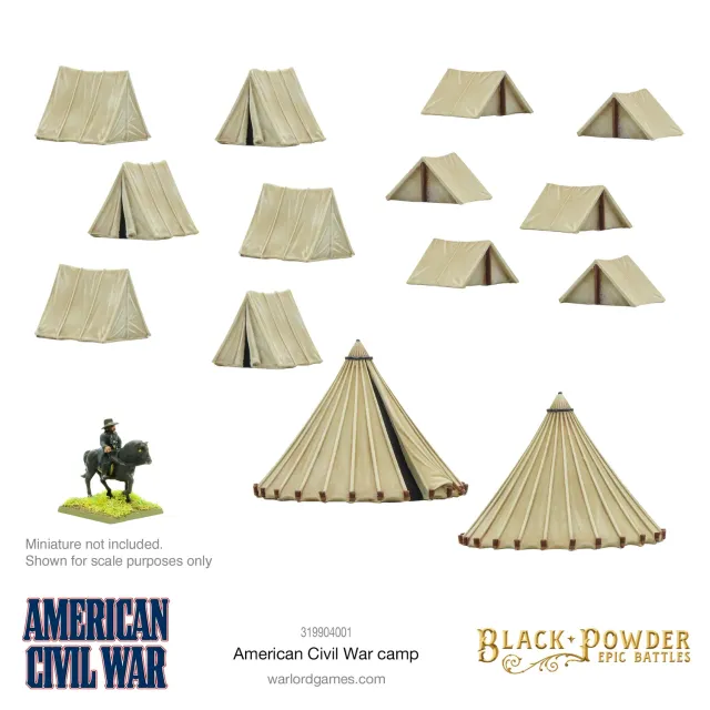 Black Powder Epic Battles camp guerre de Sécession résine