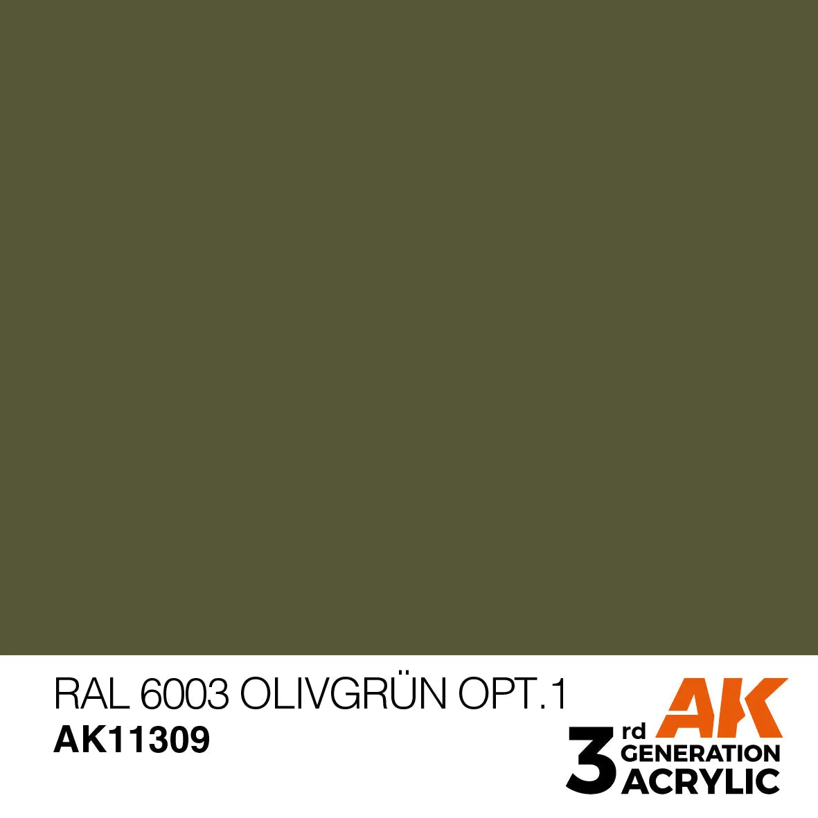 AK Interactive 3Gen Acrylic RAL 6003 Olivegrün peinture 17 ml vert