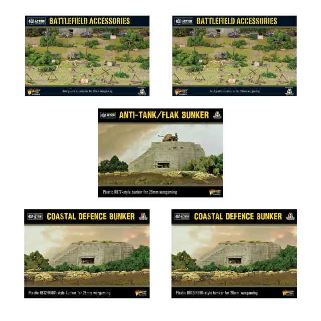 Bolt Action Beachhead Assault décor bunkers plastiques débarquement
