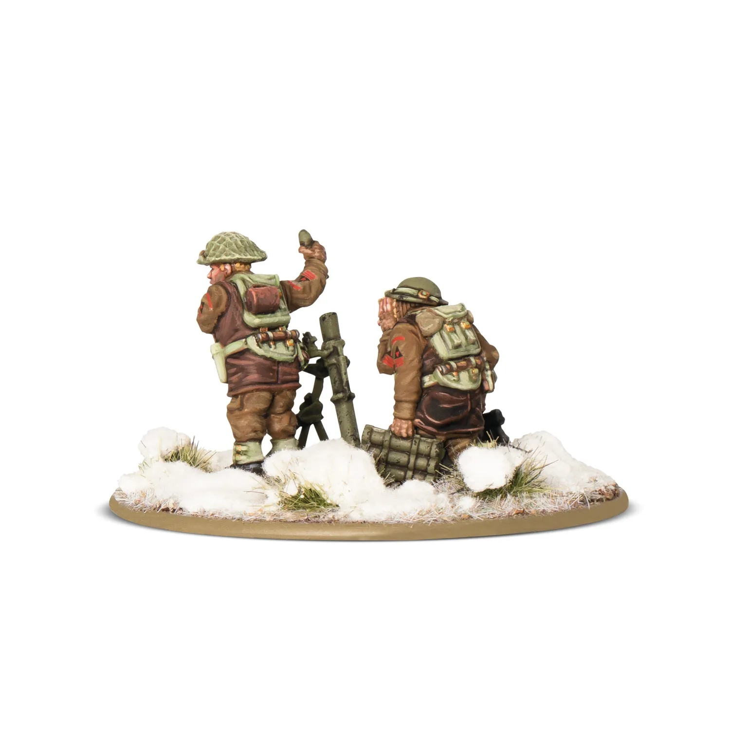 Bolt Action British & Canadian Infantry (Winter) Medium Mortar Team figurines métal hiver