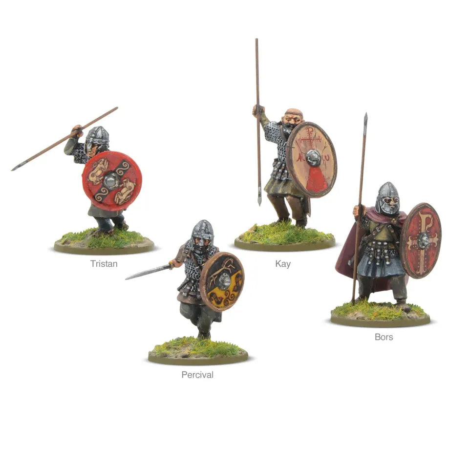 Hail Caesar Age of Arthur Arthurian Knights figurines métal x4