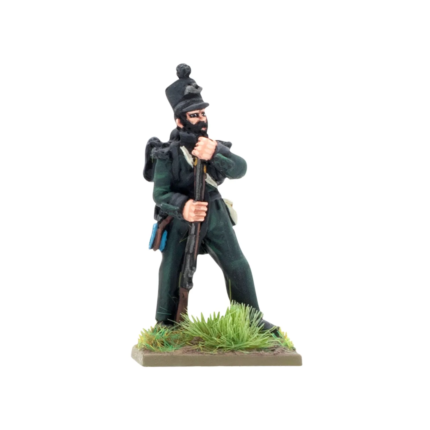 Bolt Action Black Powder Crimean War British Rifle Brigade in shakos command figurines métal