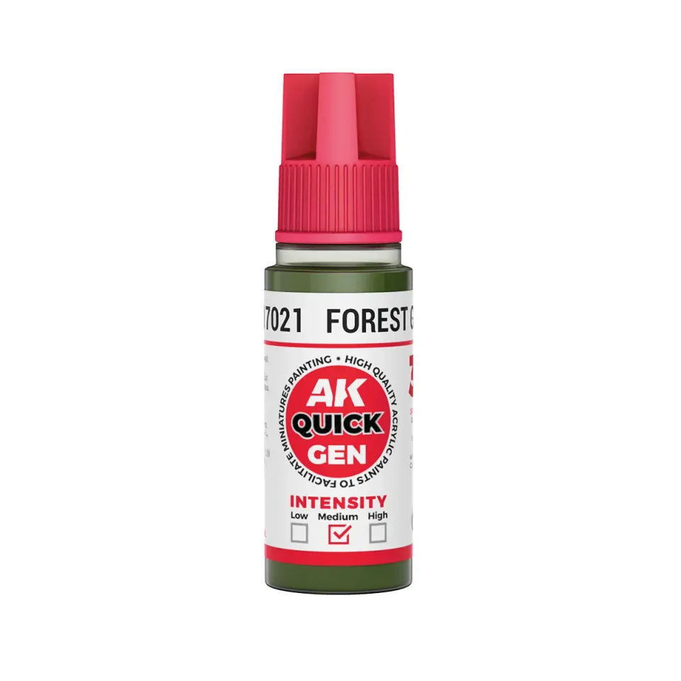 AK Interactive QuickGen Forest Green peinture acrylique 18 ml contraste