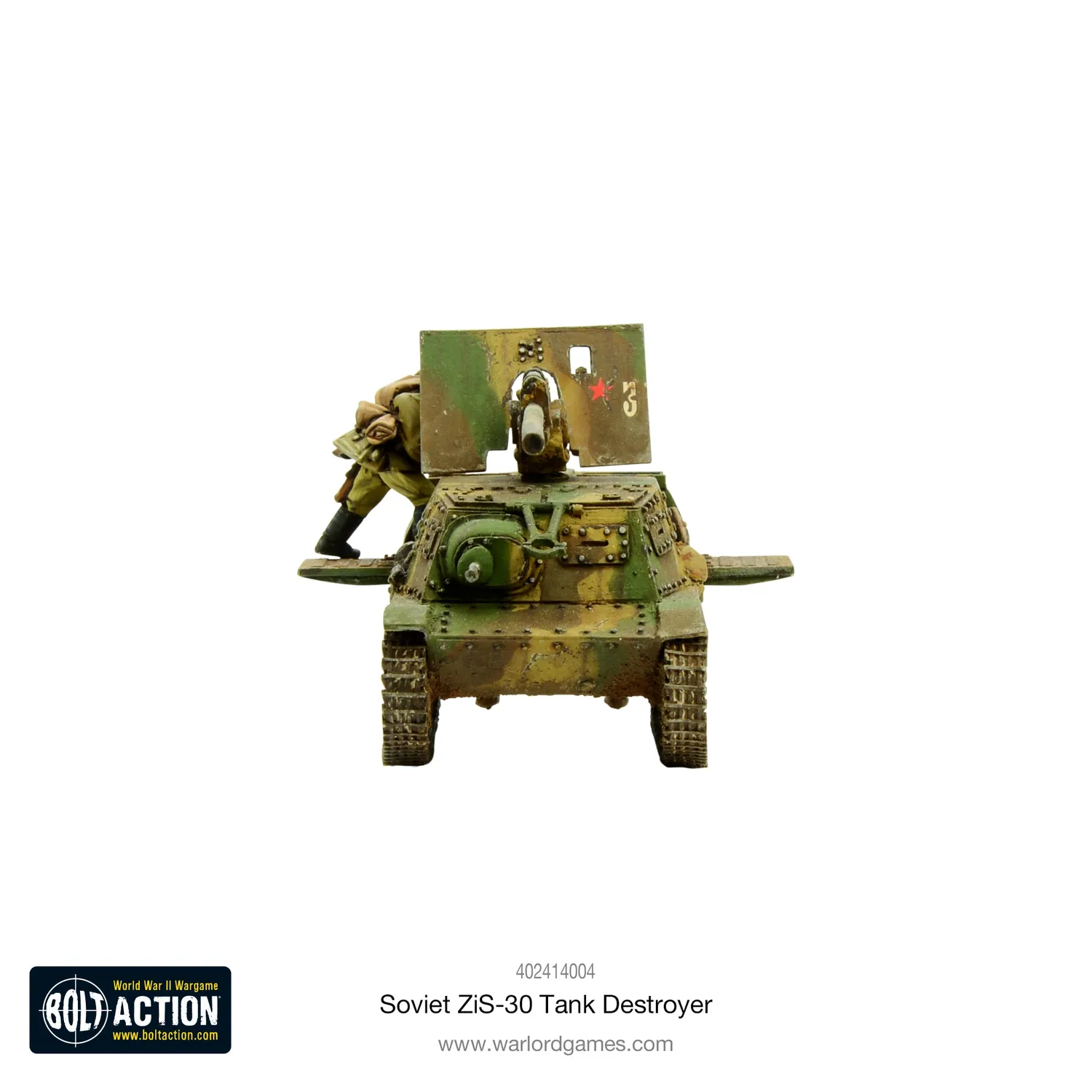 Bolt Action Soviet ZIS-30 Tank Destroyer char résine métal