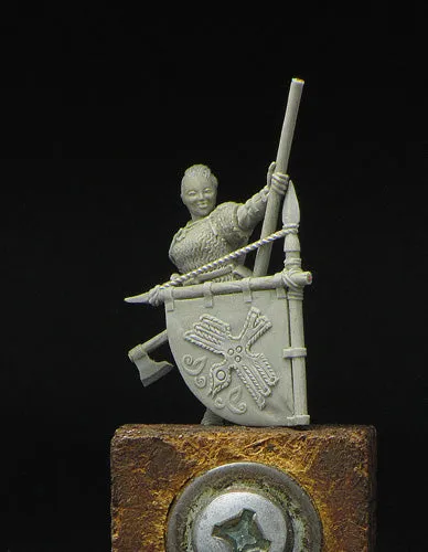 Brother Vinni Viking Banner Bearer figurine résine 28mm femme