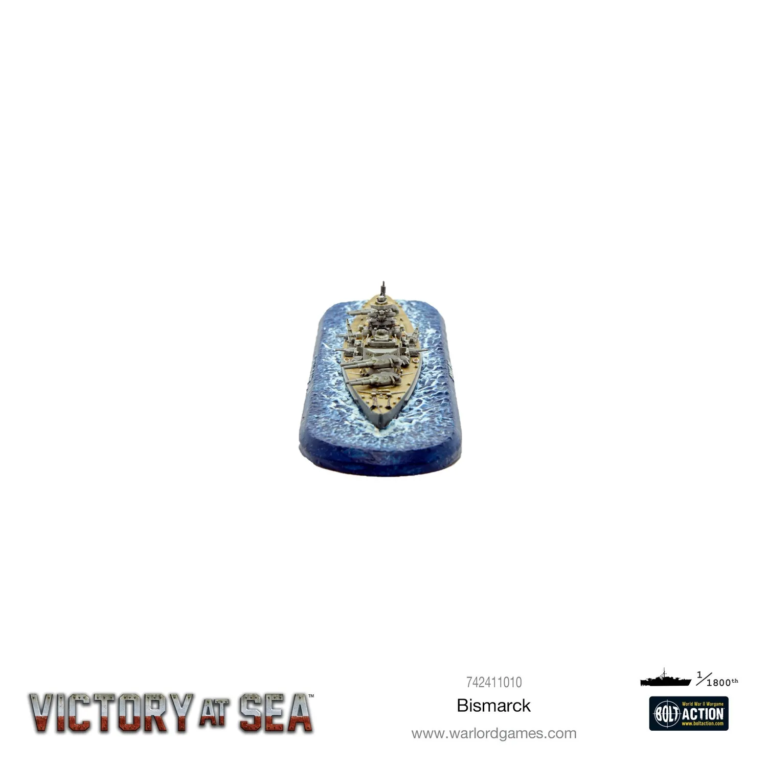 Bolt Action Victory at Sea Bismarck cuirassé résine