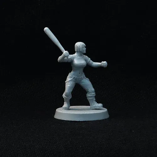 Brother Vinni Hooligan Girl figurine résine 28mm batte