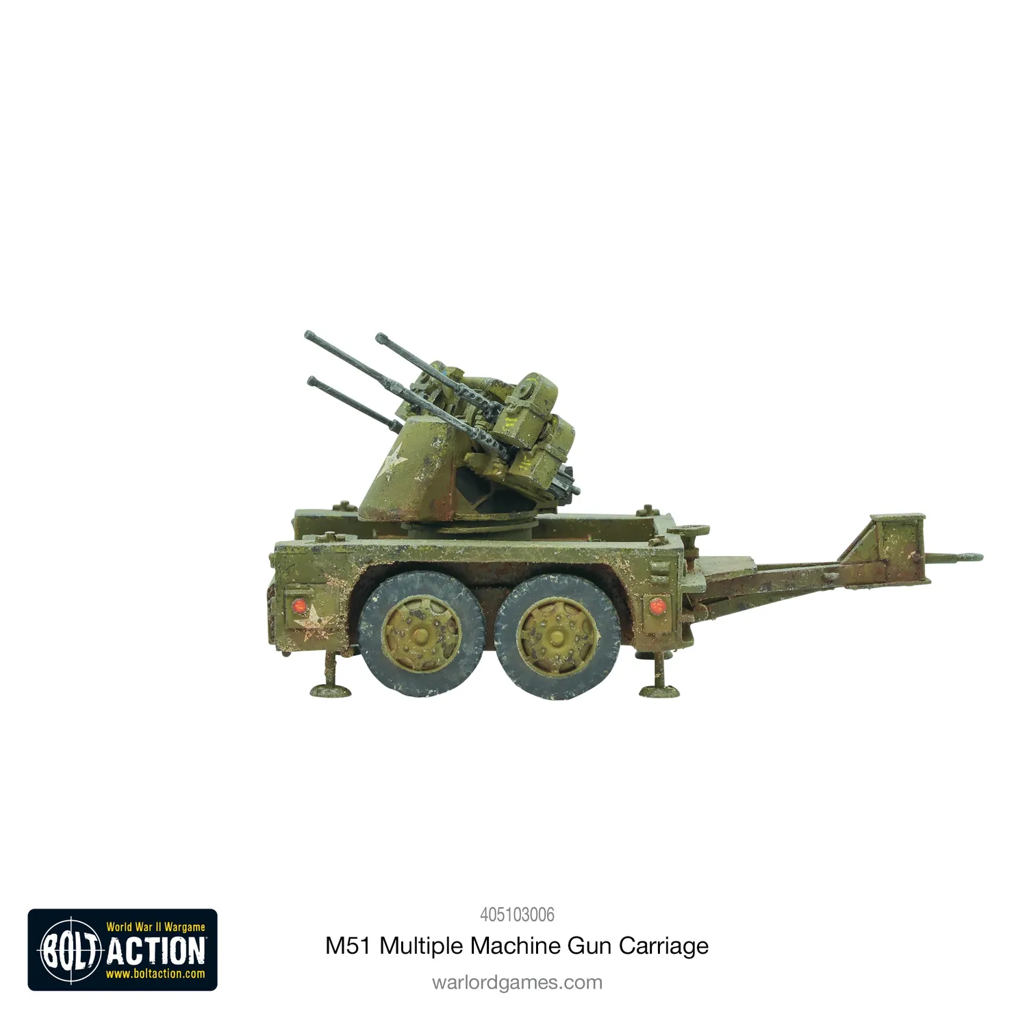 Bolt Action M51 Multiple Machine Gun Carriage miniature canon US