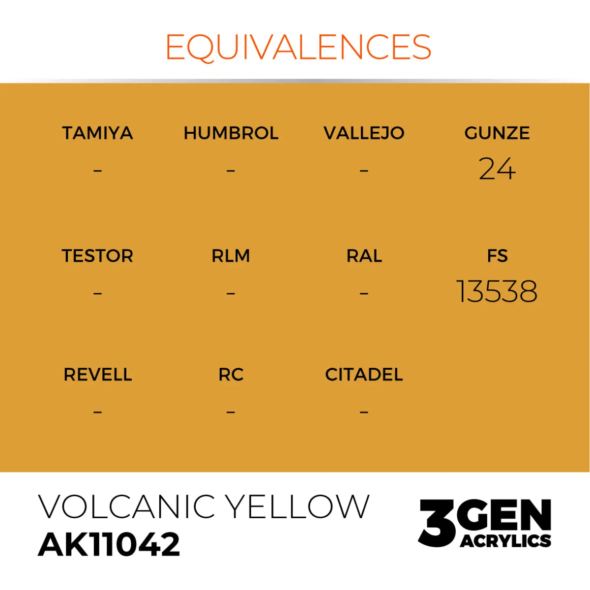 AK Interactive 3Gen Volcanic Yellow peinture jaune 17ml