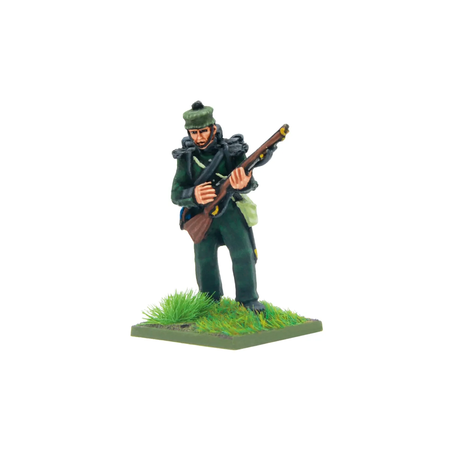 Black Powder Crimean War British Rifle Brigade in forage caps figurines métal