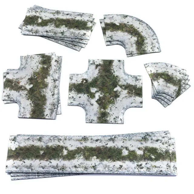 Des Tranchées aux Barricades Set chemins enneigés décor 19 pièces