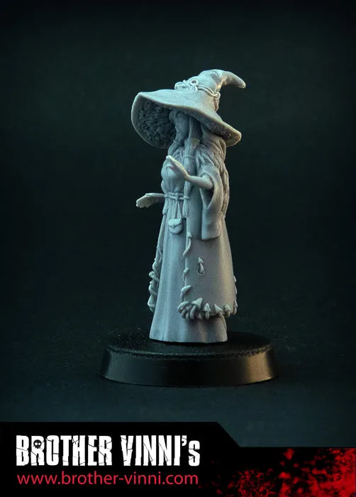 Brother Vinni Witch of Mushrooms figurine en résine 28mm sorcière