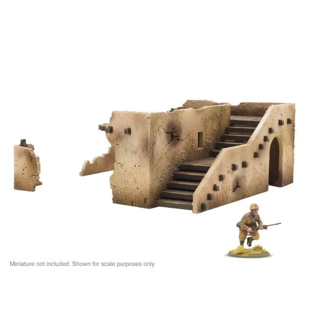 Warlord Gentleman's War ruine adobe décor MDF désert